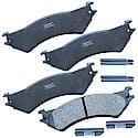 Brake Pads: With Hardware, Semi-metallic, Long Life and Quiet