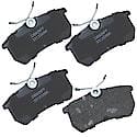 Brake Pads Without Hardware, Ceramic, Long Pad Life, Quiet Braking