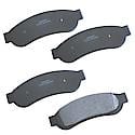 Brake Pads: With Hardware, Semi-metallic, Long Life and Quiet