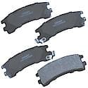 Brake Pads Without Hardware, Semi-Metallic, Long Pad Life, Quiet Braking