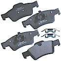 Brake Pads: With Hardware, Semi-metallic, Long Life and Quiet