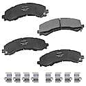 Brake Pads: With Hardware, Semi-metallic, Long Life and Quiet