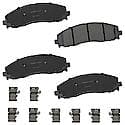 Brake Pads: With Hardware, Semi-metallic, Long Life and Quiet - Rear