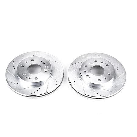 Evolution Performance Drilled, Slotted Plated Brake Rotor Pair