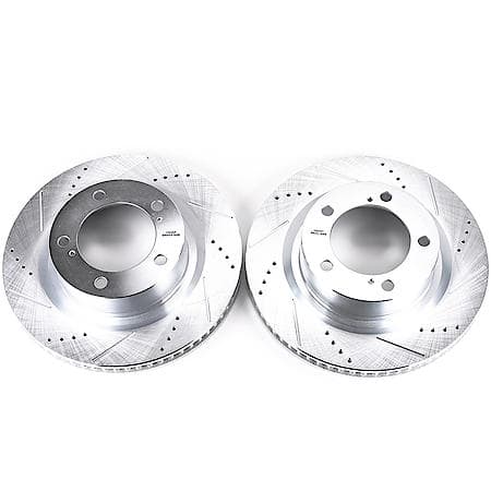 Evolution Performance Drilled, Slotted Plated Brake Rotor Pair