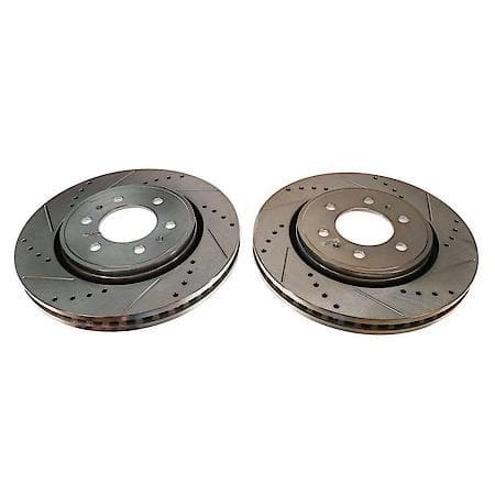 Evolution Performance Drilled, Slotted Plated Brake Rotor Pair