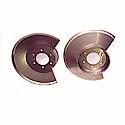 Disc Brake Dust Shield, Stainless, 79-86 Cj With 2-Bolt Caliper Plate