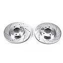 Evolution Performance Drilled, Slotted Plated Brake Rotor Pair