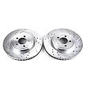 Evolution Performance Drilled, Slotted Plated Brake Rotor Pair