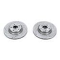 Evolution Performance Drilled, Slotted Plated Brake Rotor Pair