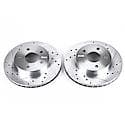 Evolution Performance Drilled, Slotted Plated Brake Rotor Pair