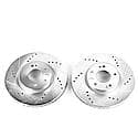 Evolution Performance Drilled, Slotted Plated Brake Rotor Pair