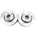 Evolution Performance Drilled, Slotted Plated Brake Rotor Pair