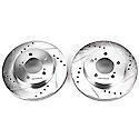 Evolution Performance Drilled, Slotted Plated Brake Rotor Pair