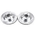 Evolution Performance Drilled, Slotted Plated Brake Rotor Pair