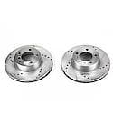 Evolution Performance Drilled, Slotted Plated Brake Rotor Pair