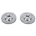 Evolution Performance Drilled, Slotted Plated Brake Rotor Pair