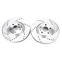 Evolution Performance Drilled, Slotted Plated Brake Rotor Pair