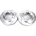 Evolution Performance Drilled, Slotted Plated Brake Rotor Pair