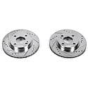 Evolution Performance Drilled, Slotted Plated Brake Rotor Pair