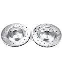 Evolution Performance Drilled, Slotted Plated Brake Rotor Pair