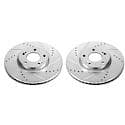 Evolution Performance Drilled, Slotted Plated Brake Rotor Pair