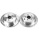 Evolution Performance Drilled, Slotted Plated Brake Rotor Pair
