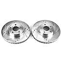 Evolution Performance Drilled, Slotted Plated Brake Rotor Pair