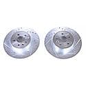 Evolution Performance Drilled, Slotted Plated Brake Rotor Pair