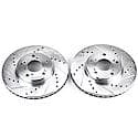 Evolution Performance Drilled, Slotted Plated Brake Rotor Pair