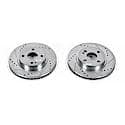 Evolution Performance Drilled, Slotted Plated Brake Rotor Pair