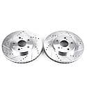 Evolution Performance Drilled, Slotted Plated Brake Rotor Pair