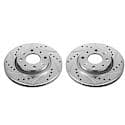 Evolution Performance Drilled, Slotted Plated Brake Rotor Pair