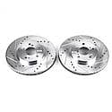 Evolution Performance Drilled, Slotted Plated Brake Rotor Pair