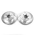 Evolution Performance Drilled, Slotted Plated Brake Rotor Pair