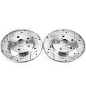 Evolution Performance Drilled, Slotted Plated Brake Rotor Pair