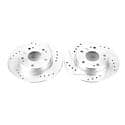 Evolution Performance Drilled, Slotted Plated Brake Rotor Pair