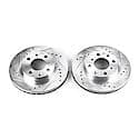Evolution Performance Drilled, Slotted Plated Brake Rotor Pair