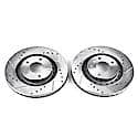 Evolution Performance Drilled, Slotted Plated Brake Rotor Pair