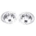 Evolution Performance Drilled, Slotted Plated Brake Rotor Pair