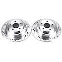 Evolution Performance Drilled, Slotted Plated Brake Rotor Pair
