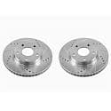 Evolution Performance Drilled, Slotted Plated Brake Rotor Pair