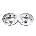 Evolution Performance Drilled, Slotted Plated Brake Rotor Pair