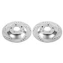 Evolution Performance Drilled, Slotted Plated Brake Rotor Pair