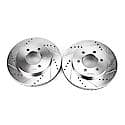 Evolution Performance Drilled, Slotted Plated Brake Rotor Pair