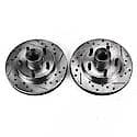Evolution Performance Drilled, Slotted Plated Brake Rotor Pair