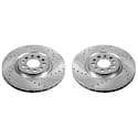 Evolution Performance Drilled, Slotted Plated Brake Rotor Pair
