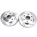 Evolution Performance Drilled, Slotted Plated Brake Rotor Pair