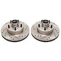 Evolution Performance Drilled, Slotted Plated Brake Rotor Pair