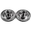 Evolution Performance Drilled, Slotted Plated Brake Rotor Pair